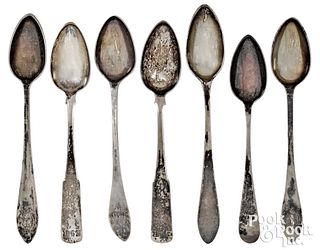 Lancaster, Pennsylvania coin silver teaspoons