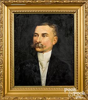 Leon von Ossko oil on canvas self portrait