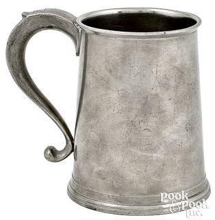 Philadelphia pewter quart mug, ca. 1780