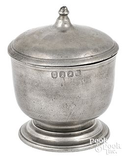 Middletown, Connecticut pewter sugar, ca. 1770