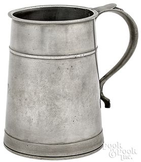 Newport, Rhode Island pewter quart mug, ca. 1770