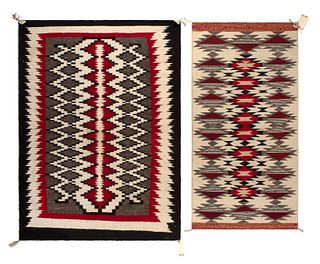 Diné [Navajo], Pair of Textiles, ca. 1940's