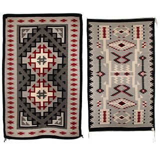 Diné [Navajo], Pair of Textiles, ca. 1970's