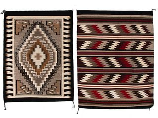 Diné [Navajo], Pair of Textiles, ca. 1980's