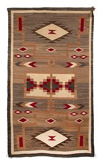 Diné [Navajo], Storm Pattern Textile, ca. 1920