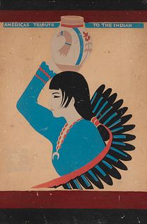 Louie Ewing, Study for the 1967 Inter-Tribal Indian Ceremonial Poster
