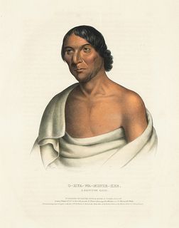 McKenney and Hall, O-Hya-Wa-Mince-Kee - A Chippewa Chief, ca. 1843