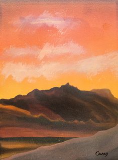 Ouray Meyers, Untitled (Mountains at Dusk)