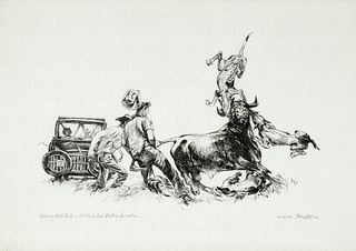 Tom Lea, Gathering Wild Bulls in the Kimberly's, Western Australia, 1972