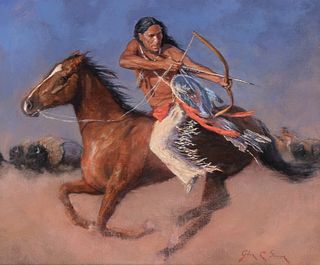 John Gawne, Indian on Horseback