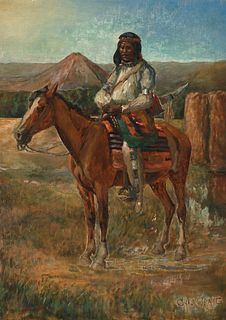 Charles Craig, Indian on Horseback, ca. 1907