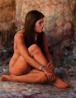 Jimmy Abeita, Untitled (Seated Nude)