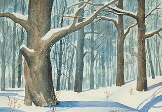 Paul A. Wilson, Untitled (Trees in Winter)