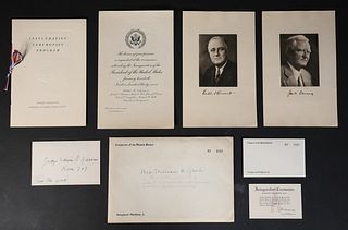 Franklin Delano Roosevelt Inauguration Ephemera
