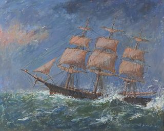 Patricia Groll Fischer Oil on Canvas Clipper Ship