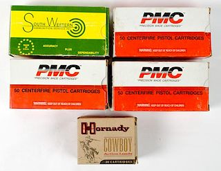Assorted Pistol Ammo, Lot of Five 