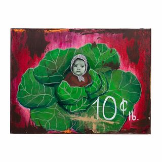 CEDRIC SMITH, "TEN CENTS" BABY IN CABBAGE O/C 2011