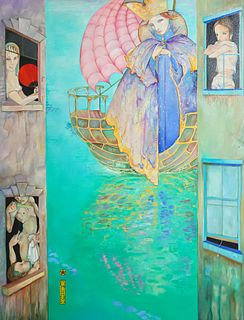 Mylo Quam Oil on Canvas Sea Lady