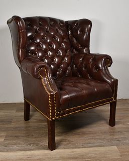 Leathercraft Chesterfield Style Tufted Armchair