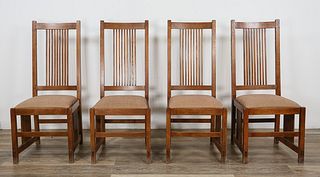 Four L. & J.G. Stickley Audi Dining Chairs