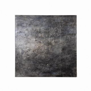 GENEVIEVE ARNOLD, BLACK & GRAY ABSTRACT , 60"X60"
