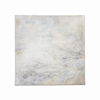 GENEVIEVE ARNOLD, WHITE & GRAY ABSTRACT, 60"X60"