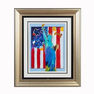 PETER MAX MM W/ LITHOGRAPH "UNITED WE STAND II"