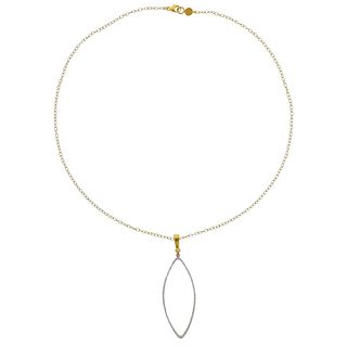 Gurhan Willow Gold Diamond Pendant Necklace