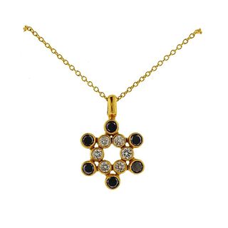 Gurhan Juju 22k 24k Gold Diamond Star of David Pendant Necklace