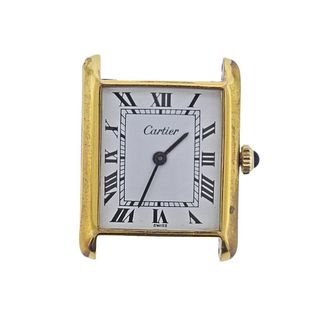 Vintage Cartier Tank Gold Plated Manual Wind Watch