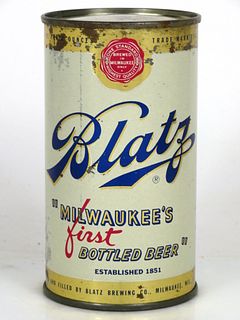 1950 Blatz Beer 12oz 39-10 Flat Top Milwaukee, Wisconsin