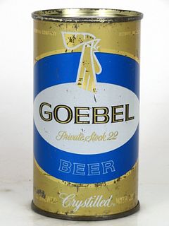 1958 Goebel Private Stock 22 Beer 12oz 71-10.3 Flat Top Detroit, Michigan