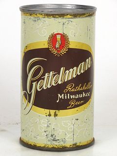 1957 Gettelman Rathskeller Beer 12oz 69-04 Flat Top Milwaukee, Wisconsin
