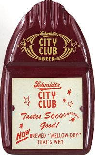 1953 Schmidt's City Club Tin Coaster Saint Paul, Minnesota