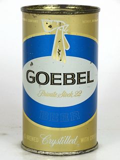 1958 Goebel Private Stock 22 Beer 12oz 71-10.1 Flat Top Detroit, Michigan