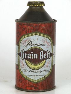 1950 Grain Belt Premium Beer 12oz 167-13 High Profile Cone Top Minneapolis, Minnesota