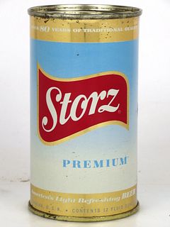 1956 Storz Premium Beer 12oz 137-24.1 Flat Top Omaha, Nebraska