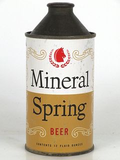 19503 Mineral Spring Beer 12oz 174-04 High Profile Cone Top Mineral Point, Wisconsin
