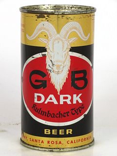 1958 GB Dark Kulmbacher Type Beer 12oz 68-07 Flat Top Santa Rosa, California