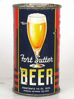 1937 Fort Sutter Beer 12oz 66-29 Flat Top San Francisco, California