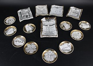A Lot Of Fornasetti Trays And Small Dishes.