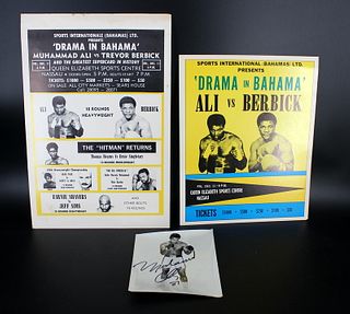 Muhammad Ali Group- 2 Fight Posters & Signed Photo
