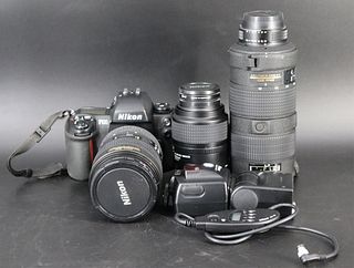 35MM Camera Lot Nikon F100 Body With MF29 Back