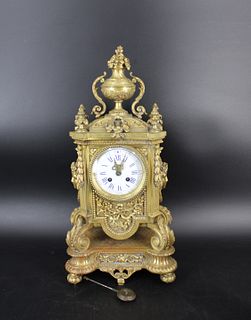 Fine Quality Antique Gilt Bronze Clock