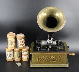 Antique Edison Phonograph Cylinder Player