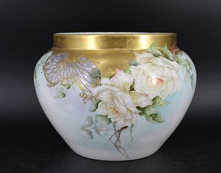 Limoges Porcelain Floral Decorated Bowl.
