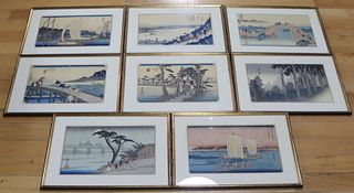 (8) Japanese Woodblock Prints Inc. Hiroshige.
