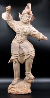 Large Chinese Terracotta Lokapala Warrior.