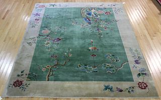 Vintage And Finely Hand Woven Chinese Carpet