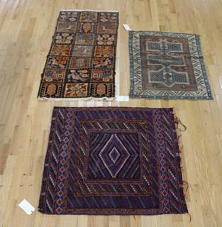 3 Antique And Finely Hand woven Area Carpets
